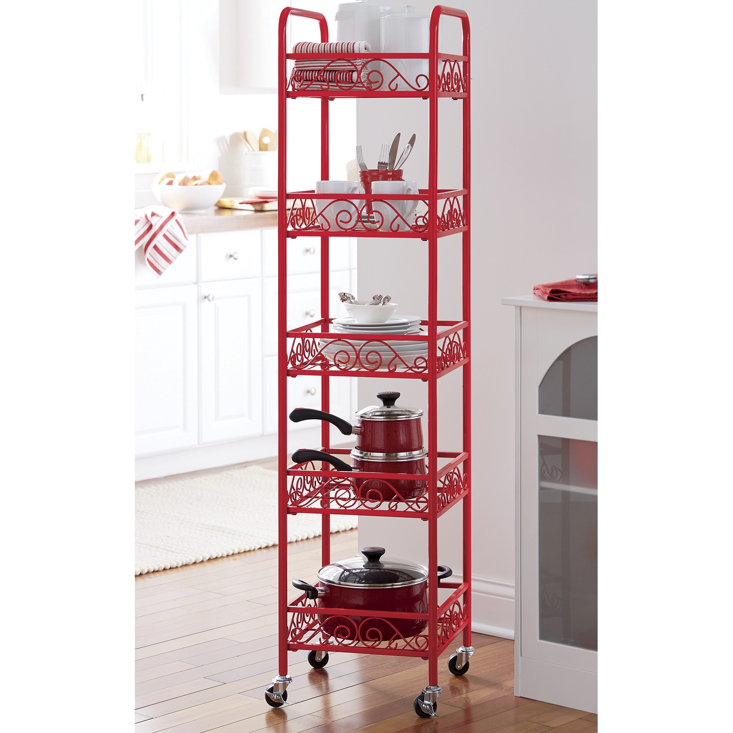 5 Tier Scroll Mobile Tower Shelf Ginny S