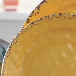 12-Piece Melamine Crackle Swirl Dinnerware Set, , large