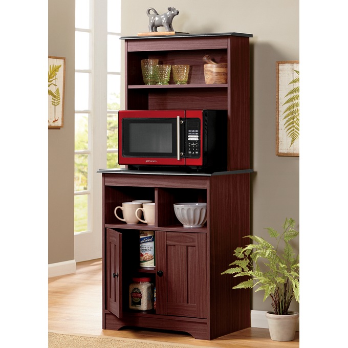 Katie Microwave Stand with Hutch, , large