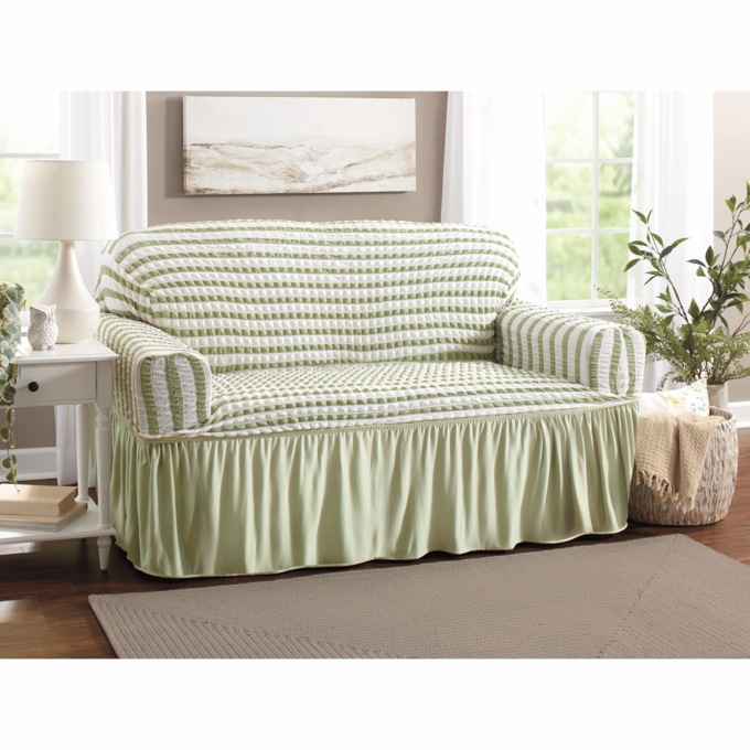 Textured Stretch Slipcover, , large