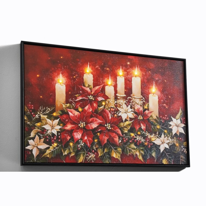 Traditional Holiday Lit Wall Art, , large