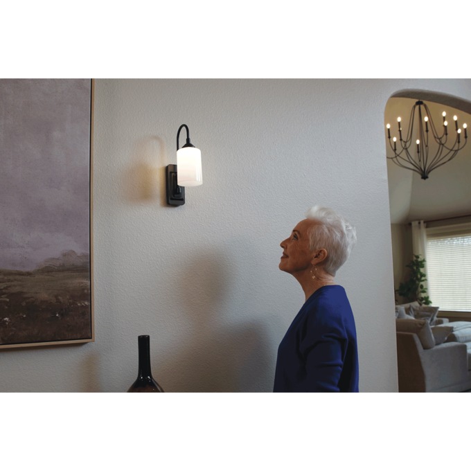 Smart Sconce, Black, large