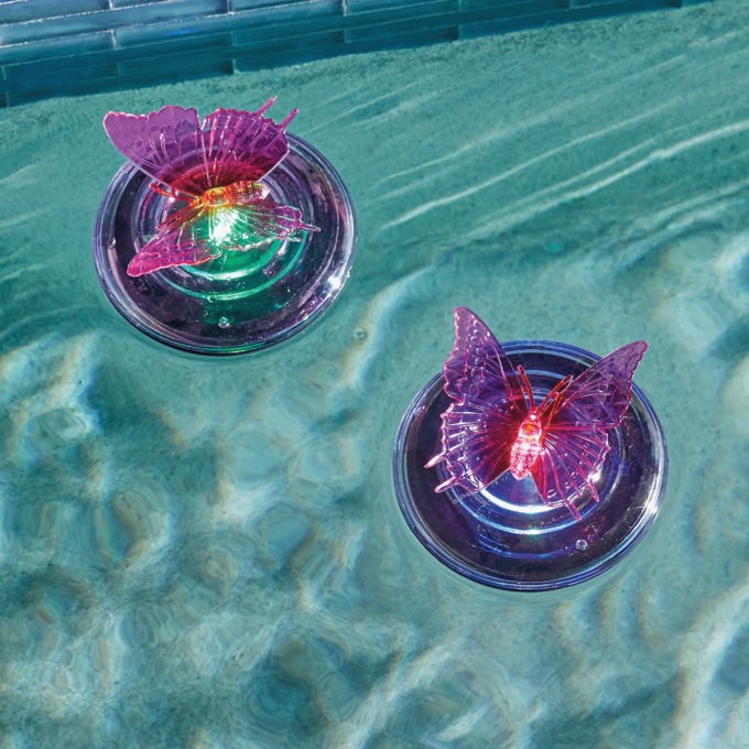 Set of 2 Solar Floating Lights, , large