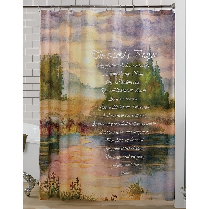 Prayer Shower Curtain, , large