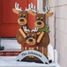 Chunky Wood Welcome Reindeer Family, , large