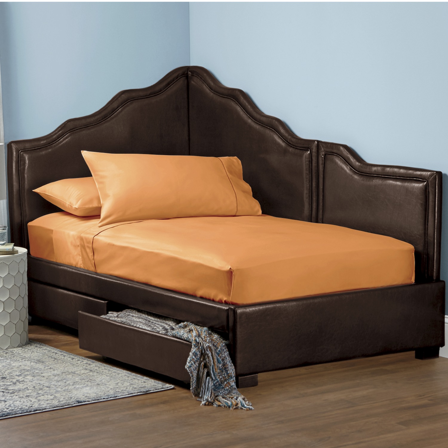 Corner Bed Frame With Storage - Buying a wooden king bed can be super