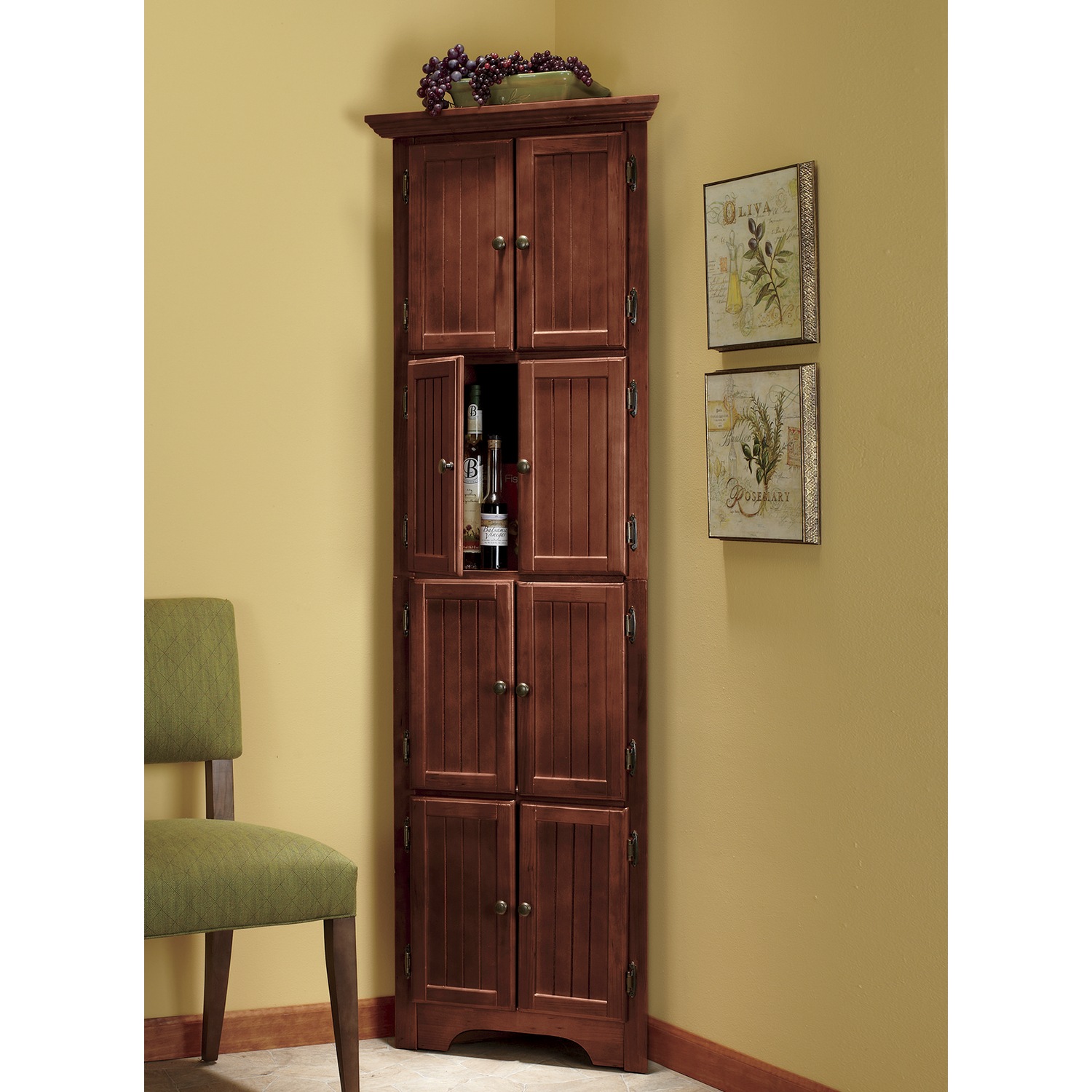 8 door corner hot sale cabinet