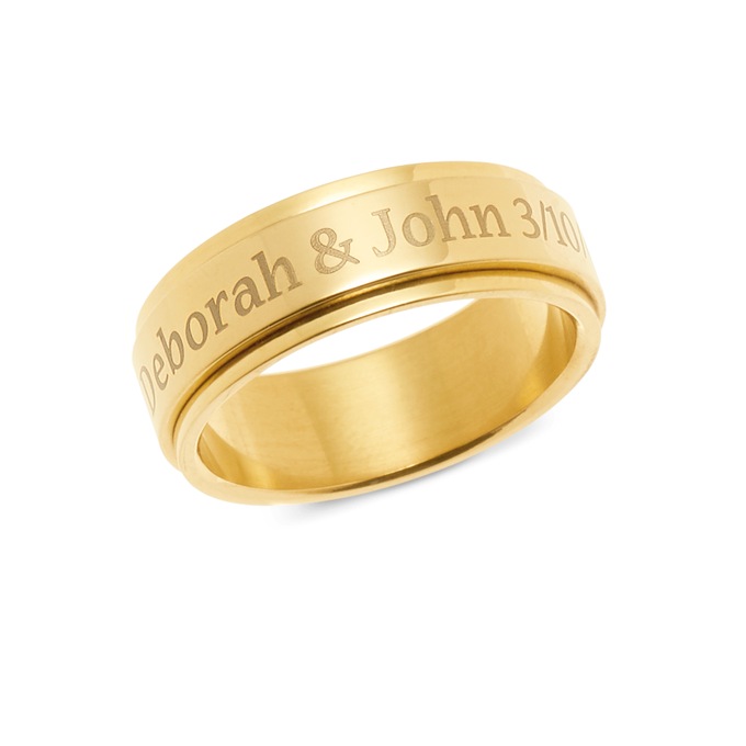Personalized Message Spinner Ring, , large