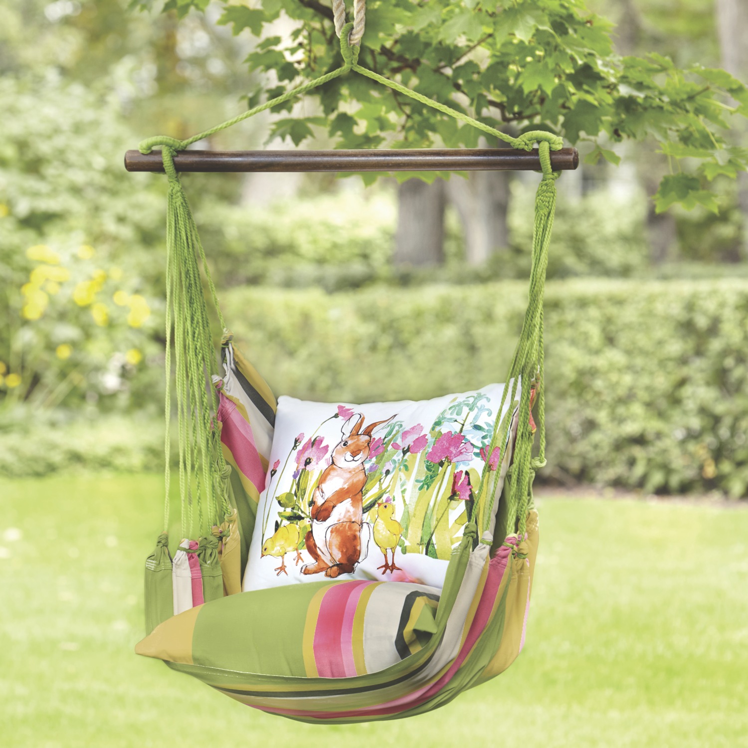 Spring Bunny Hammock Swing and Pillow Ginny's