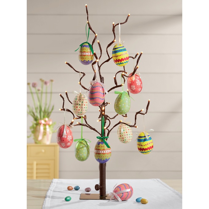 Set of 12 Easter Egg Ornaments, , large