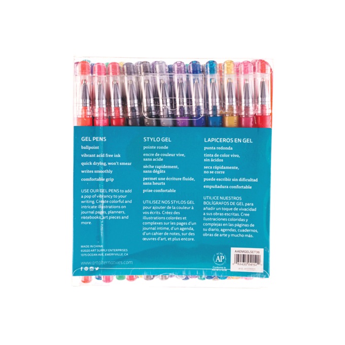 Art Alternatives 36-Piece Gel Pen Set, , large