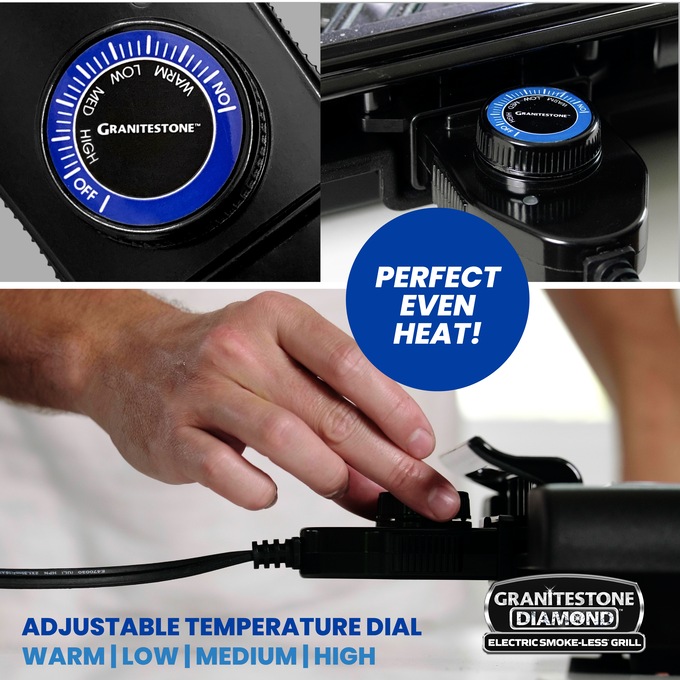 Granitestone diamond top smokeless grill