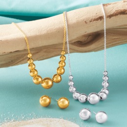 Beaded Necklace &amp; Earrings Set, , large