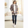 Snap-Front Cotton-Blend Women's Cardigan, , large