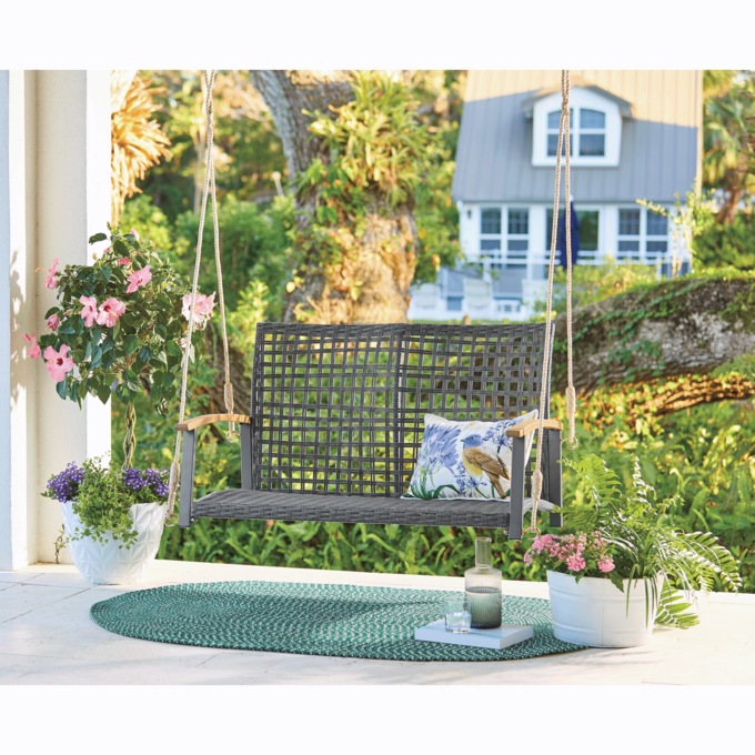 Wicker Swing Bench, , large