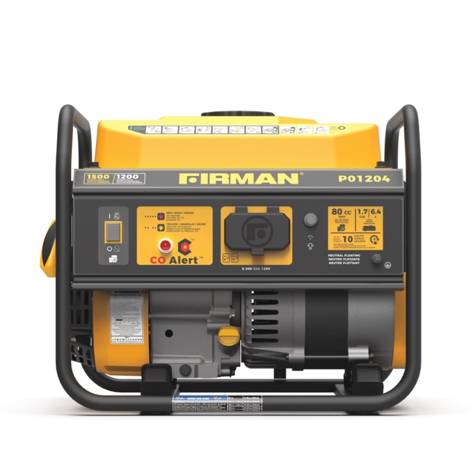 Firman 1500/1200 Portable Gas Generator, Recoil Start with CO Alert, , large