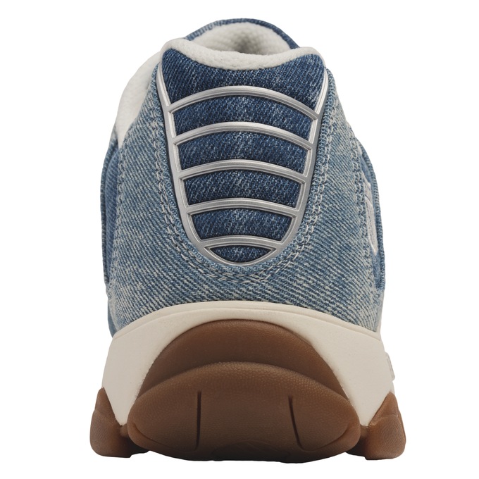 K-Swiss Women's ST329 Genuine Leather Cross Training Shoe, Blue Acid Wash Denim, large