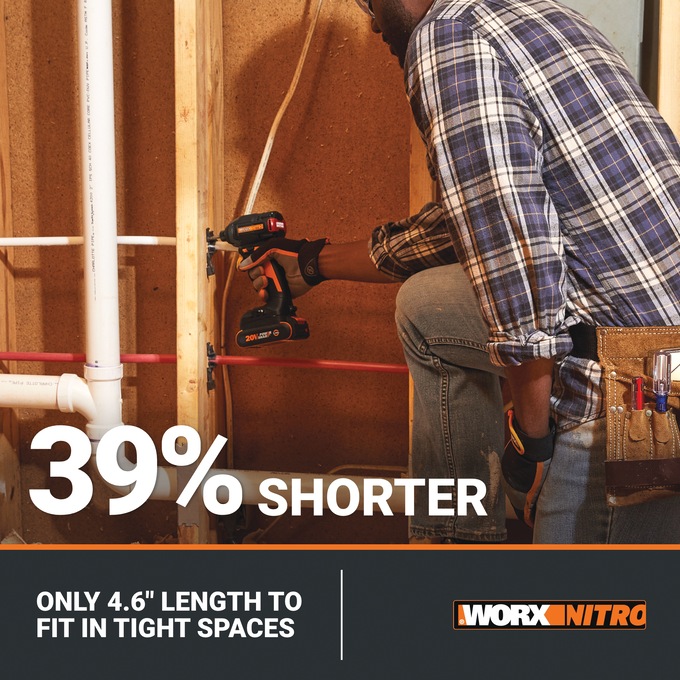 Worx 20V Brushless Impact Driver, , large