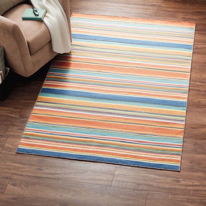 Sonoma Stripe Indoor/Outdoor Rug - 5' x 7' 6", Multi, large
