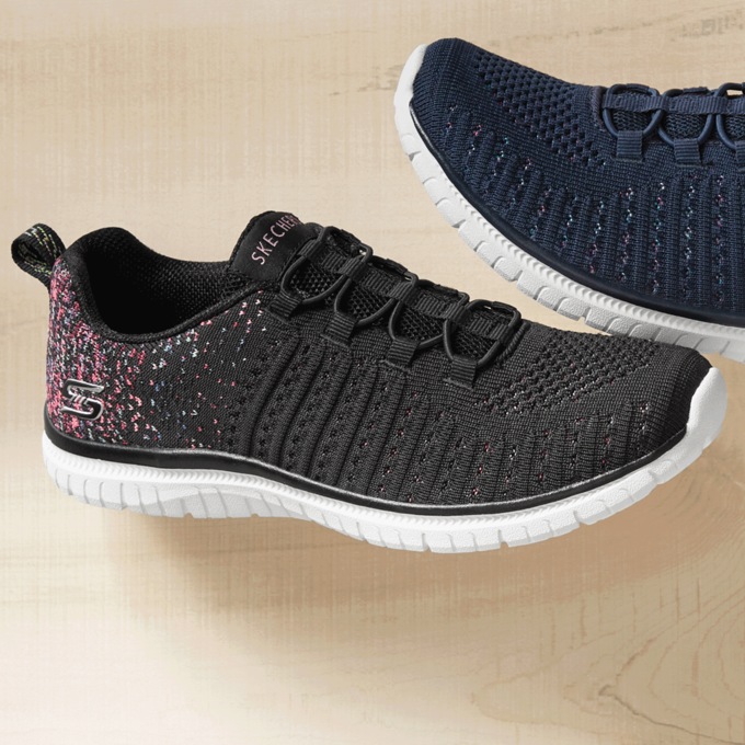 Skechers Women’s Virtue Knit Bungee Slip-On, , large