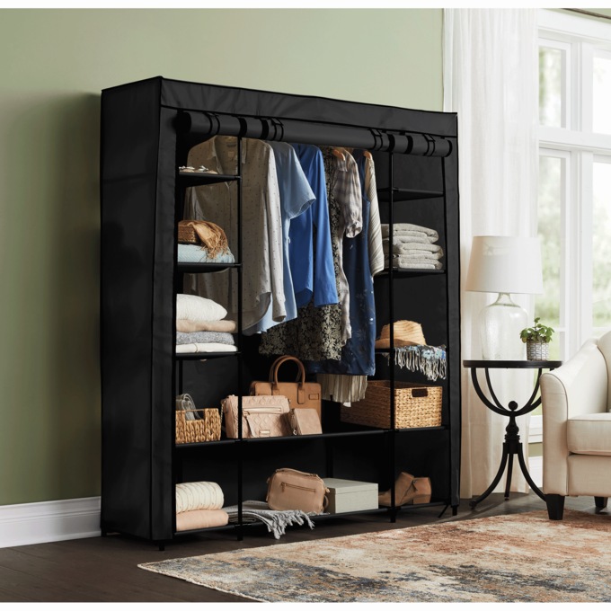 Storage Wardrobe with Lighting, , large