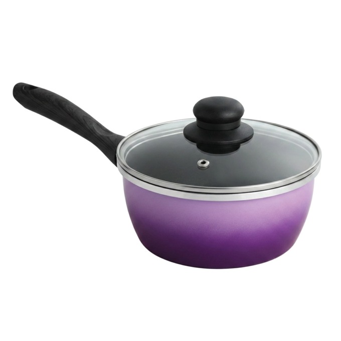 Gradient 10-Piece Aluminum Cookware Set, Purple, large
