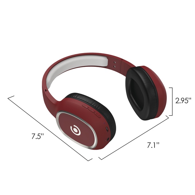 Core Innovations Wireless Bluetooth Headphones, Ruby, large
