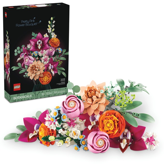 LEGO Botanicals Pretty Pink Flower Bouquet, , large