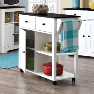 Katie Kitchen Cart with Storage, , large