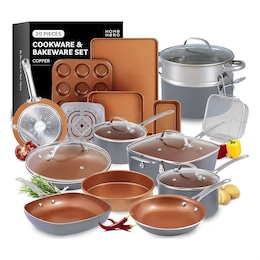 Home Hero 20-Piece Coppertone Cookware & Bakeware Set, , large