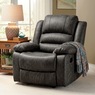 Overstuffed Recliner, Gray, large