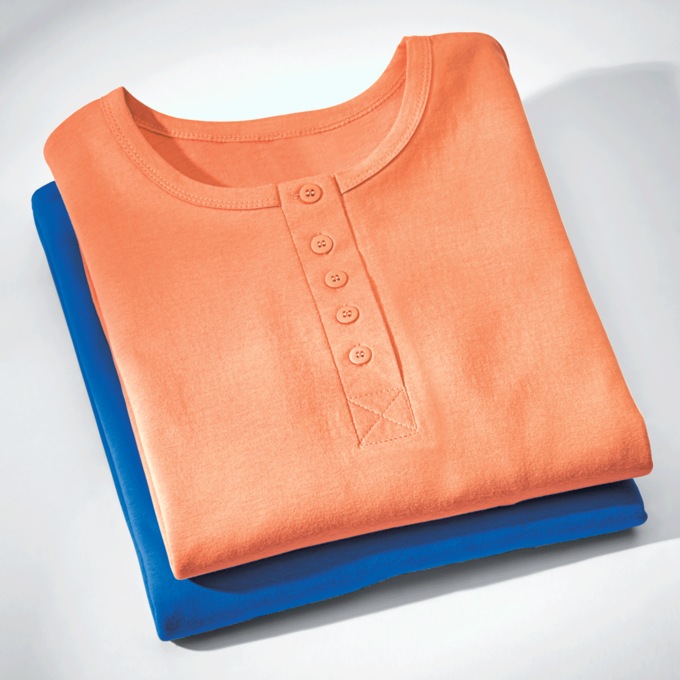 2-Pack Comfort Henley Nightshirt, , large