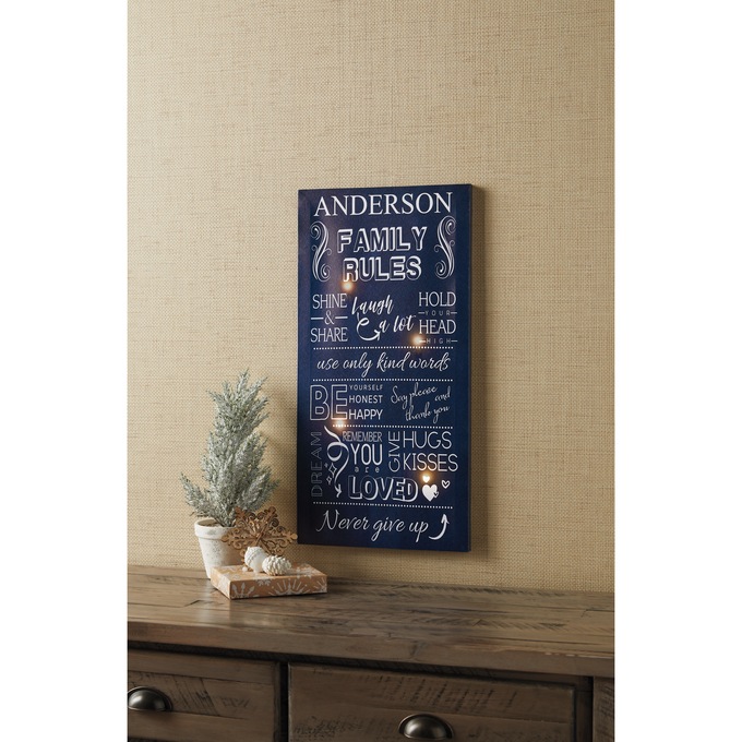 Personalized Lit Family Rules Art, , large