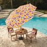 9' Market Umbrella, Multi Daisies, large