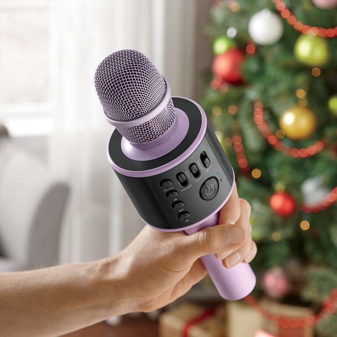 Wireless Karaoke Microphone, Purple, large