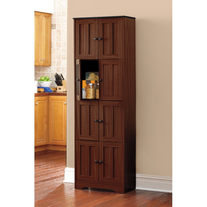 Katie Tall Cabinet with 8 Doors, Black Walnut, large
