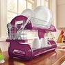 2-Tier Dish Rack, Purple Punch, large
