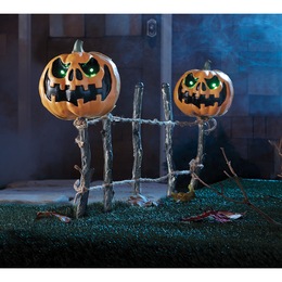 Jack-O&#39;-Lantern Fence Stakes, , large