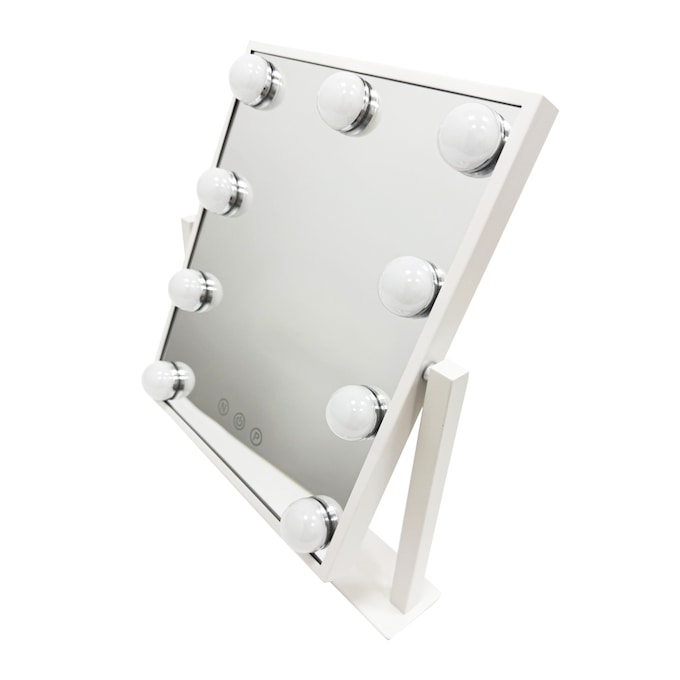 LED Vanity Makeup Mirror with Adjustable Light Temperature Settings, White, large