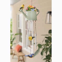 Watering Can Flower Pot Wind Chime, , large