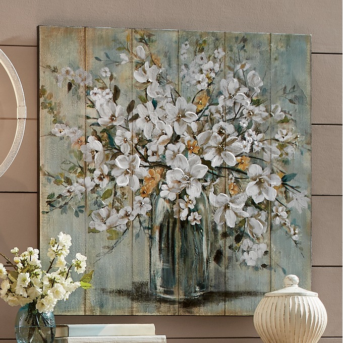 Jar of Flowers Canvas, , large
