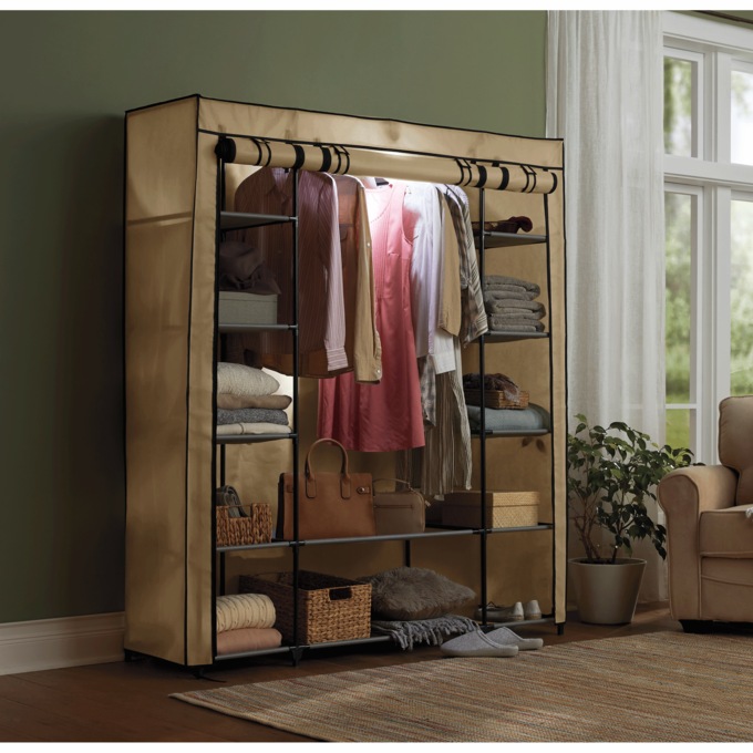 Storage Wardrobe with Lighting, , large