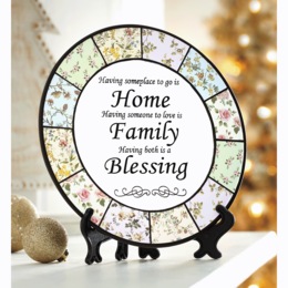 Home And Family Plate And Stand, , large