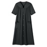 Short-Sleeve Snap-Front Duster with Pockets, , large