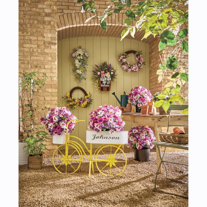 Colorful Pansy Half Wreath, , large