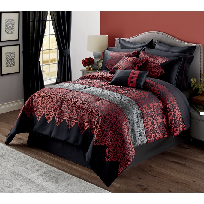 Kismet Woven Jacquard 10-Piece Bed Set, , large