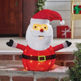 Lit Santa Lawn D&eacute;cor, , large