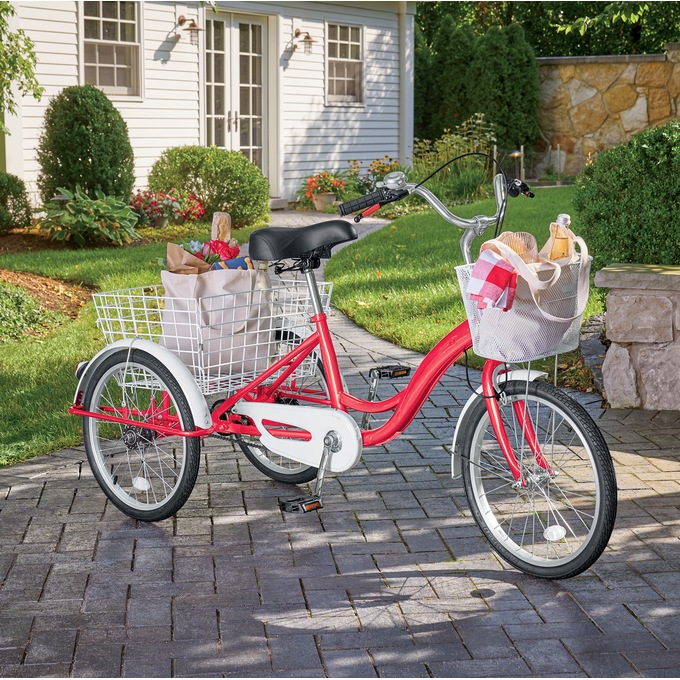 Adult Tricycle with Two Baskets, , large