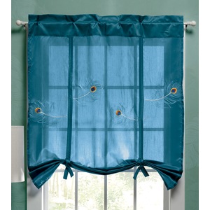 Embroidered Peacock Tie Shade, , large