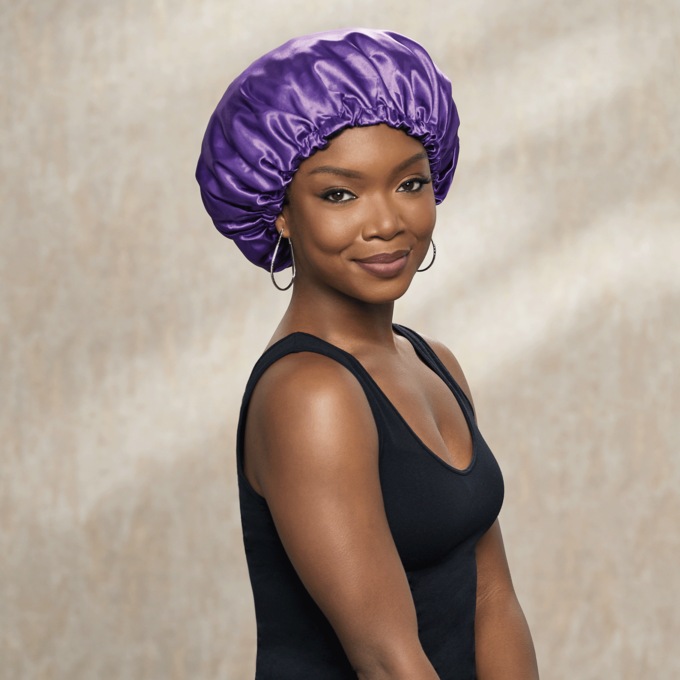 2-Pack Satin Sleep Caps, , large